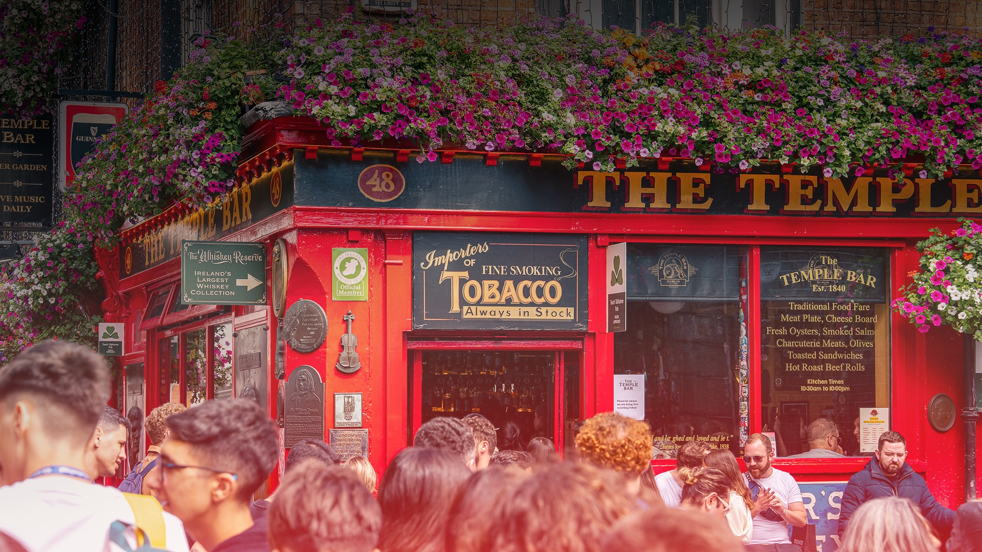 Header image showing the iconic red exterior of The Temple Bar Pub in Dublin, featured in this case study.
