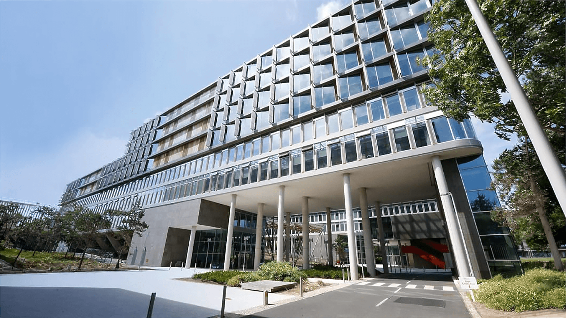 Modern corporate office building